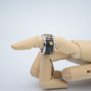 Bague H049 fibre de carbone et or