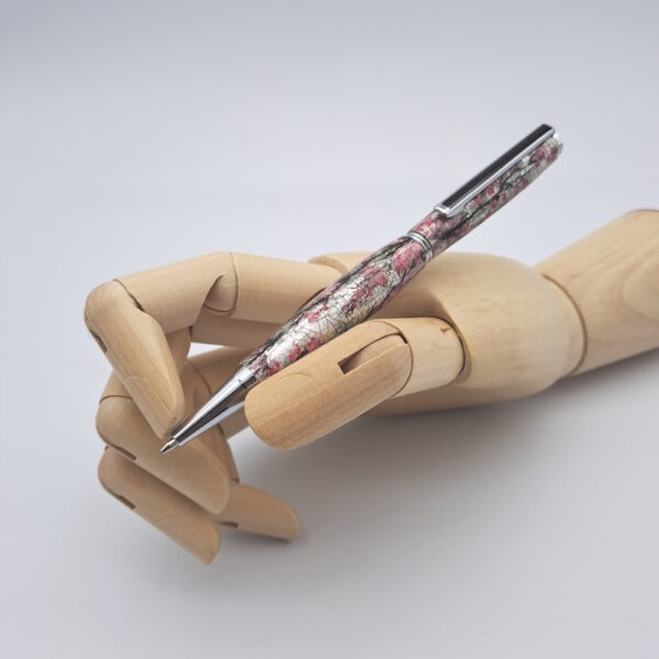 Stylo de luxe en bois & argent décor Sakura I092 | Benjamin Pamart – Image 2