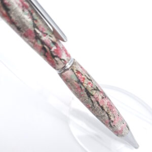 Stylo de luxe en bois & argent décor Sakura I092 | Benjamin Pamart