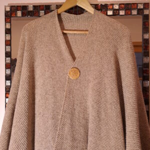 Broche aimantée en bouleau madré I204