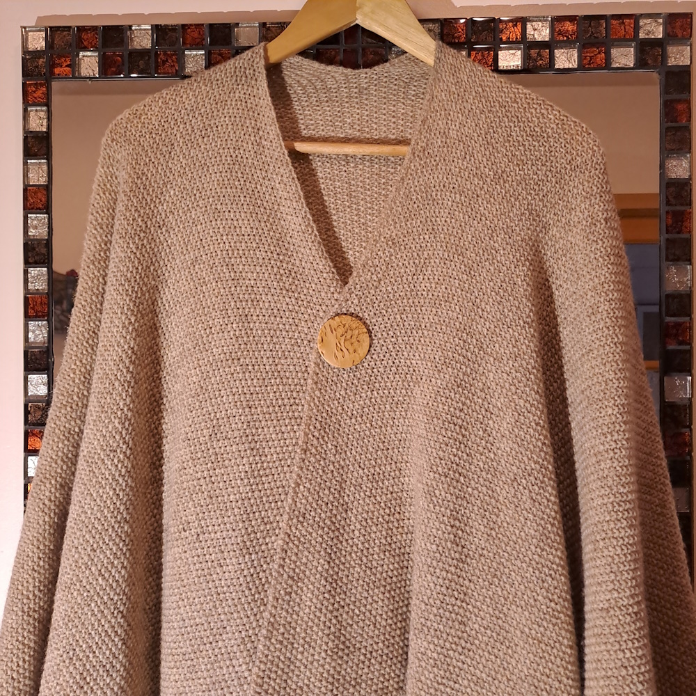 Broche aimantée en bouleau madré I204