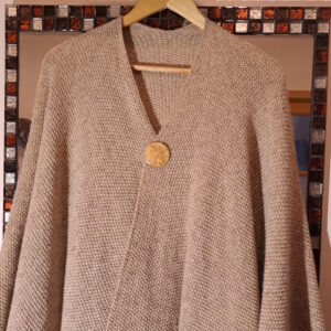 Broche aimantée en bouleau madré I211