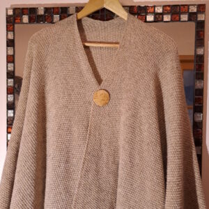 Broche aimantée en bouleau madré I215