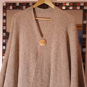 Broche aimantée en bouleau madré I217